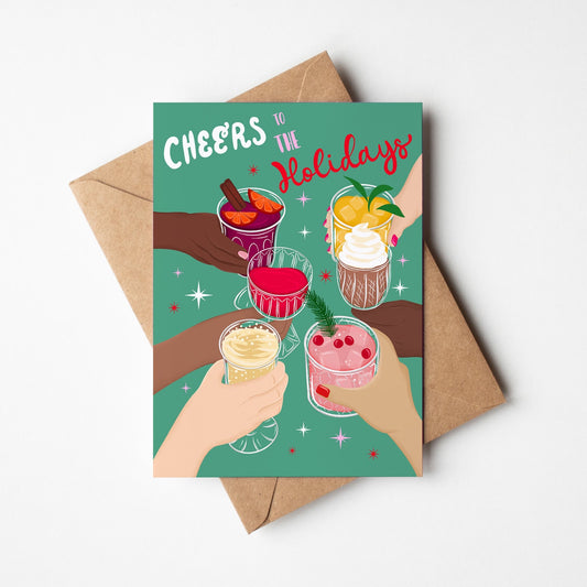 Cheers To The Holidays Greeting Card
