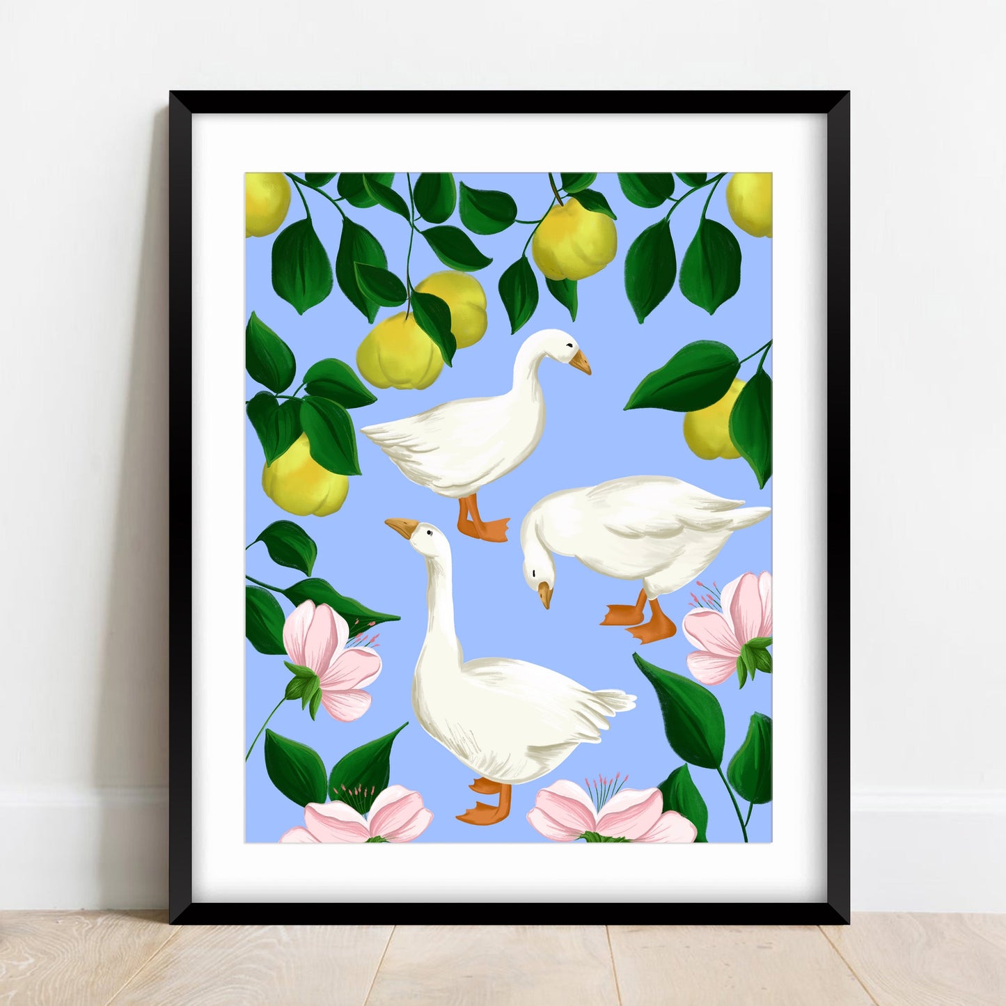 Ducks and Pears Wall Art Print