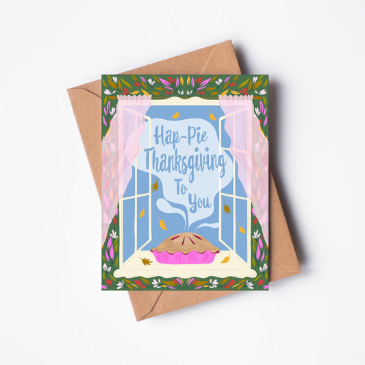Hap-Pie Thanksgiving A2 Greeting Card