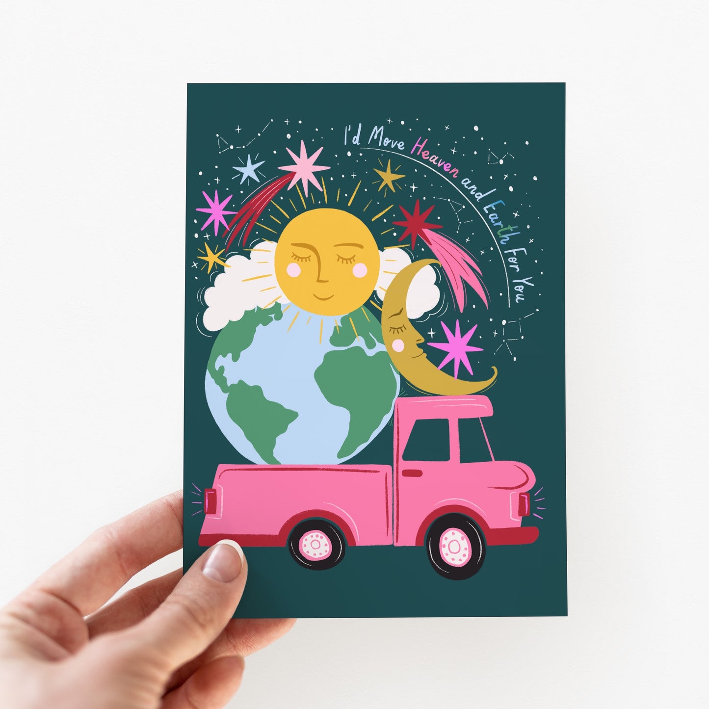 Heaven and Earth A7 Greeting Card