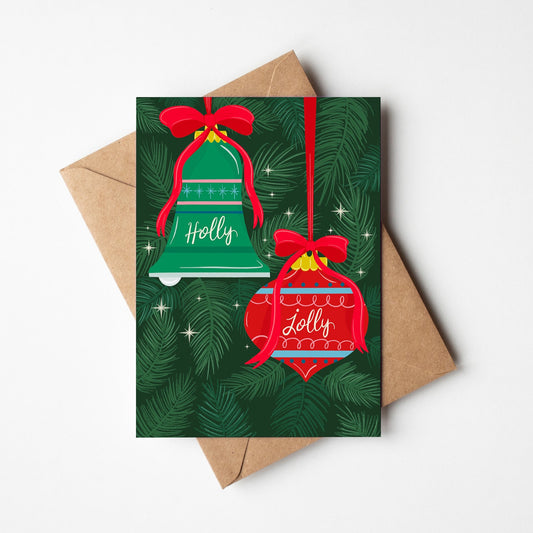 Holly Jolly Holiday Greeting Card