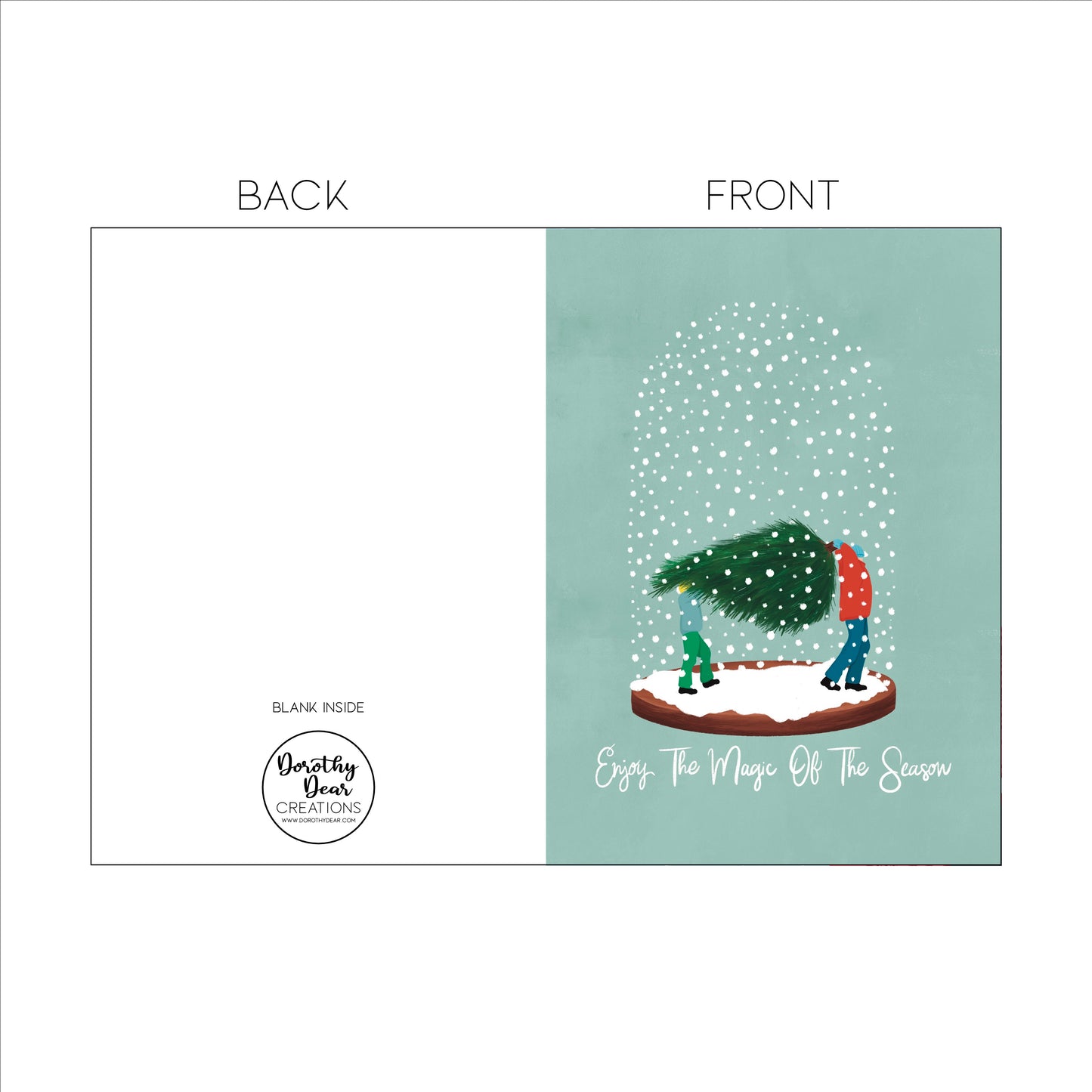 Magic Snow Globe Holiday Greeting Card
