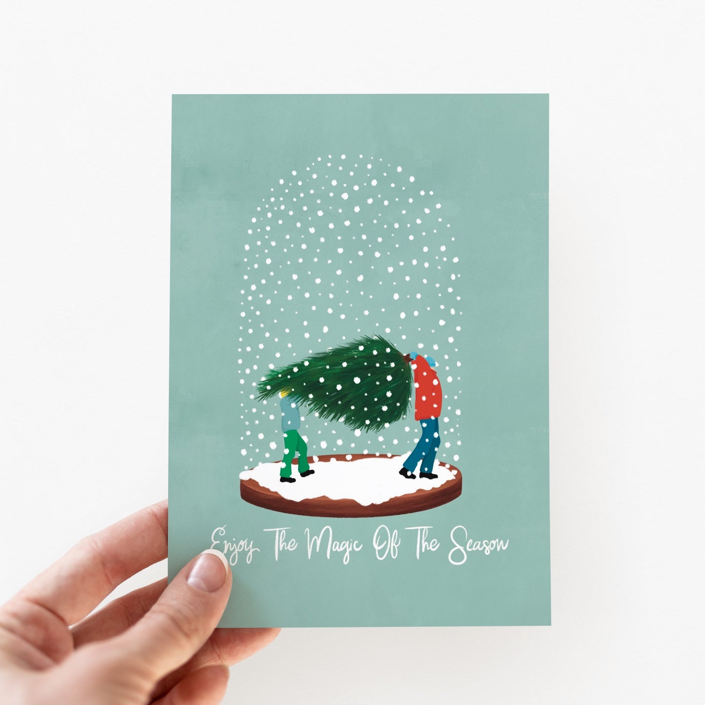 Magic Snow Globe Holiday Greeting Card