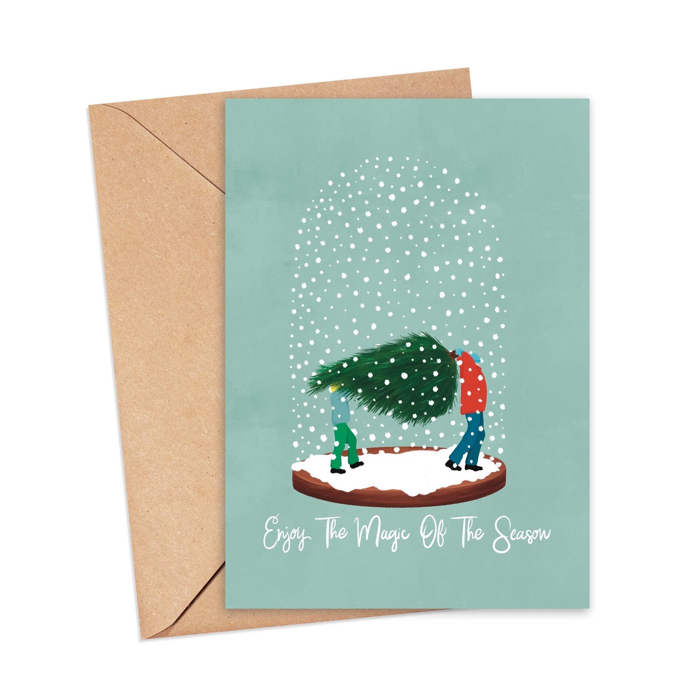Magic Snow Globe Holiday Greeting Card