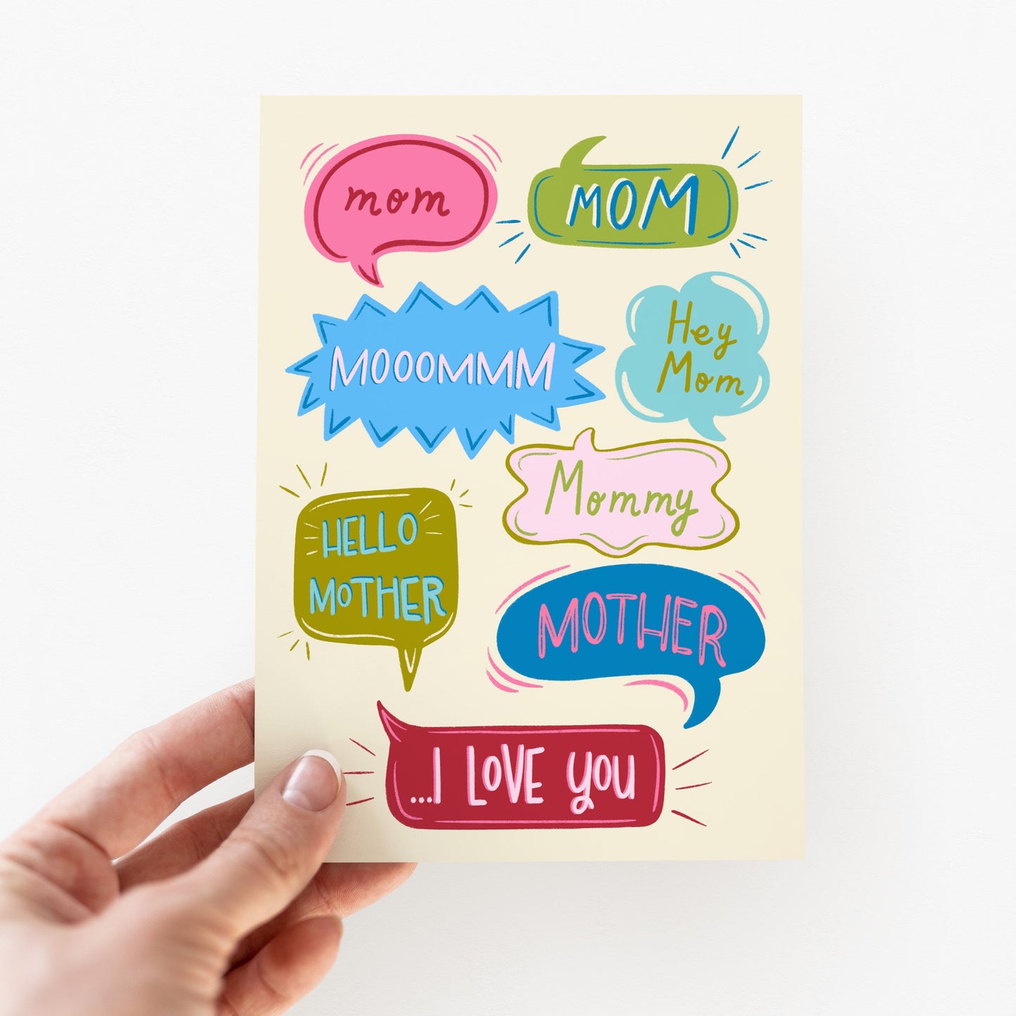 Mom I Love You Mother's Day Card