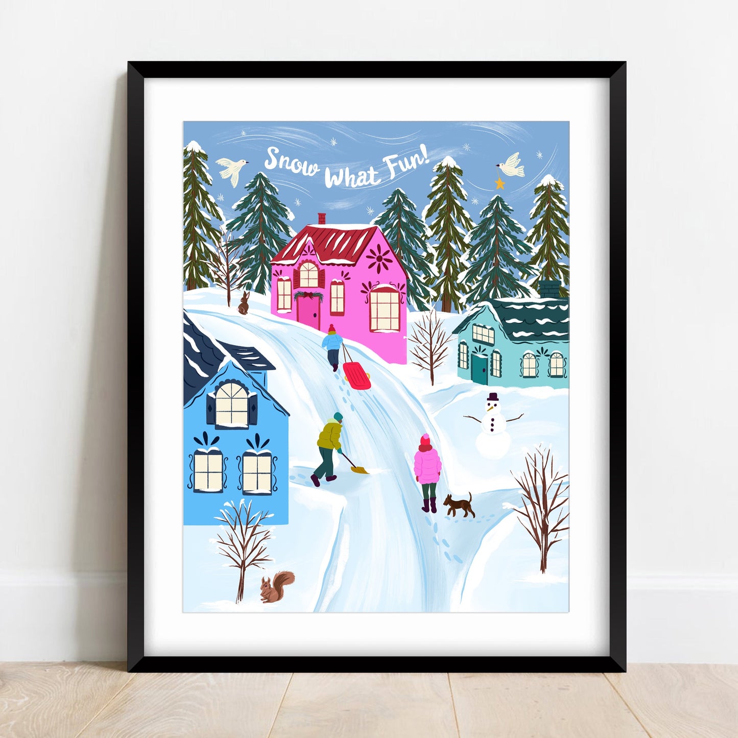 Snow What Fun Wall Art Print