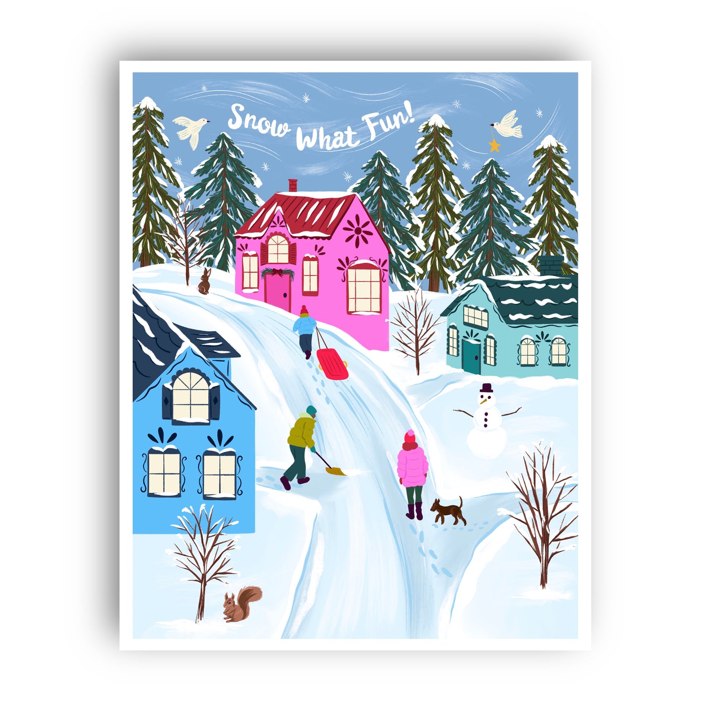 Snow What Fun Wall Art Print