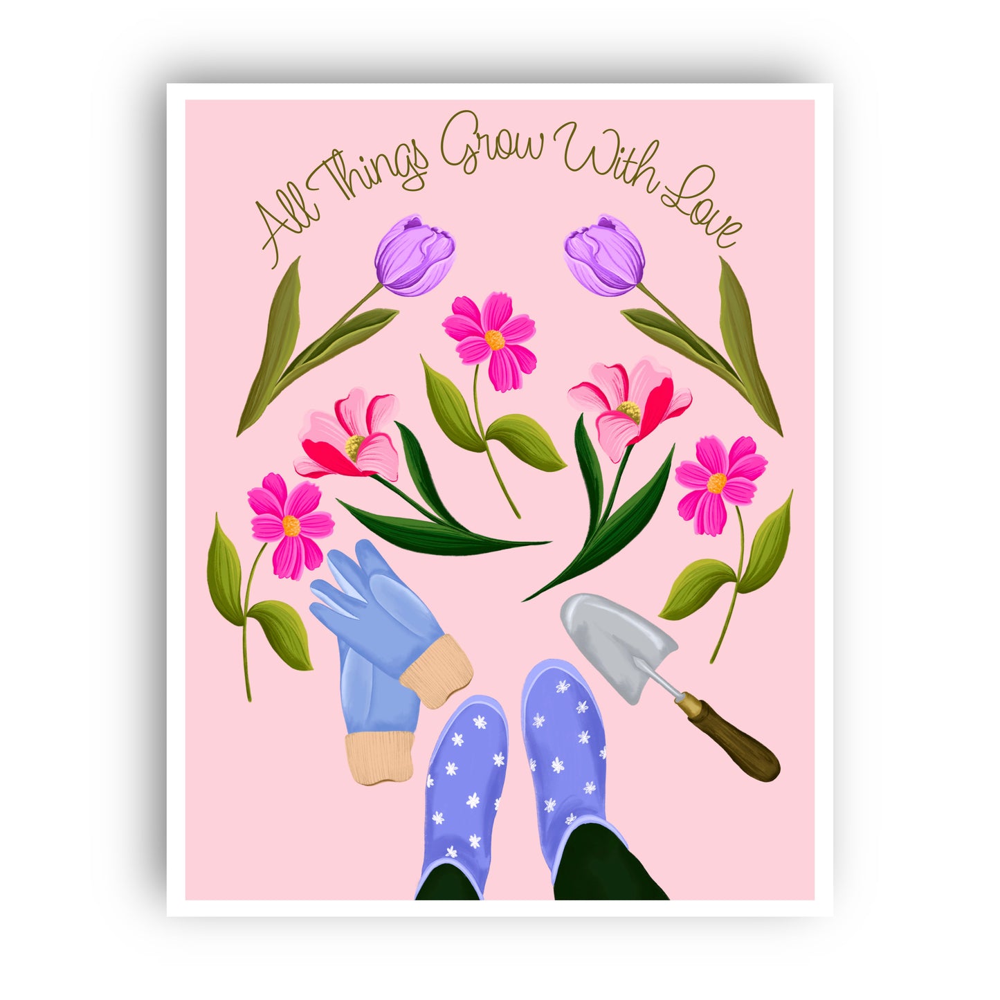 All Things Grow With Love Wall Art Print