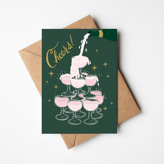 Cheers! Wedding Card