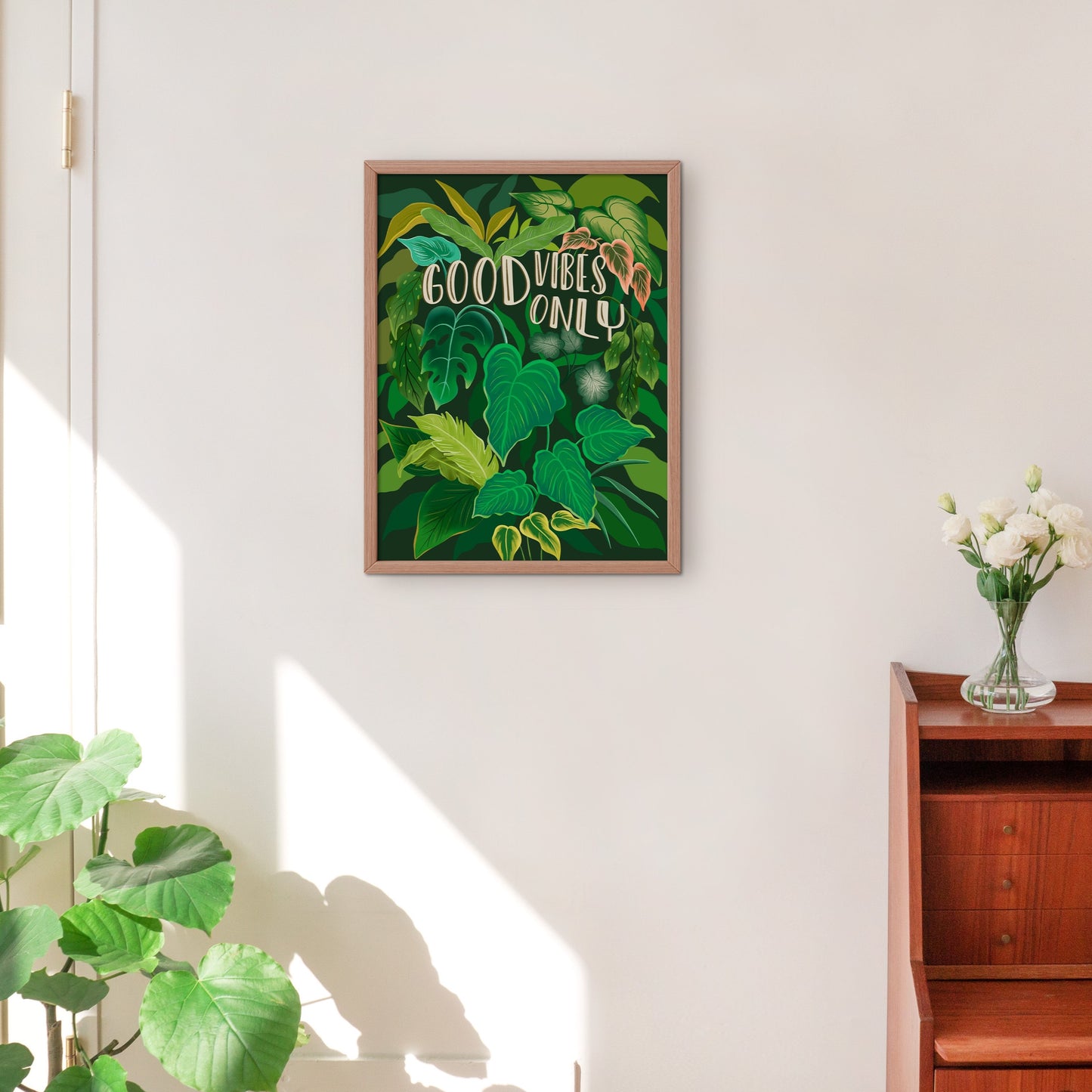 Good Vibes Only Jungle Wall Art Print