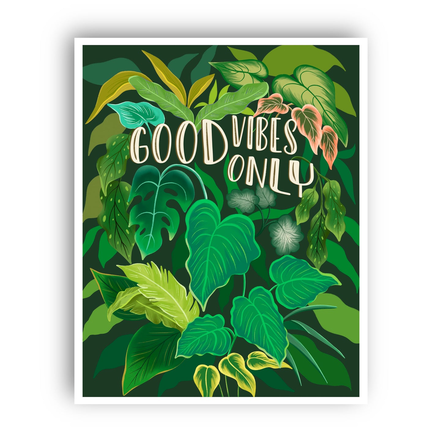 Good Vibes Only Jungle Wall Art Print