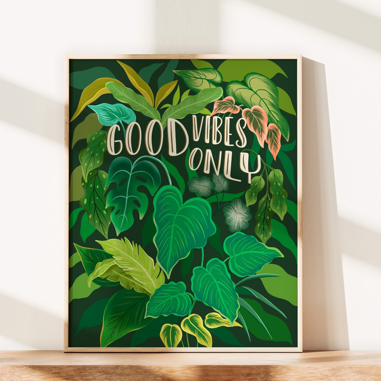Good Vibes Only Jungle Wall Art Print