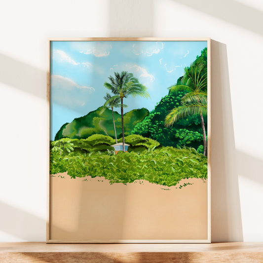 Hanalei Bay Wall Art Print