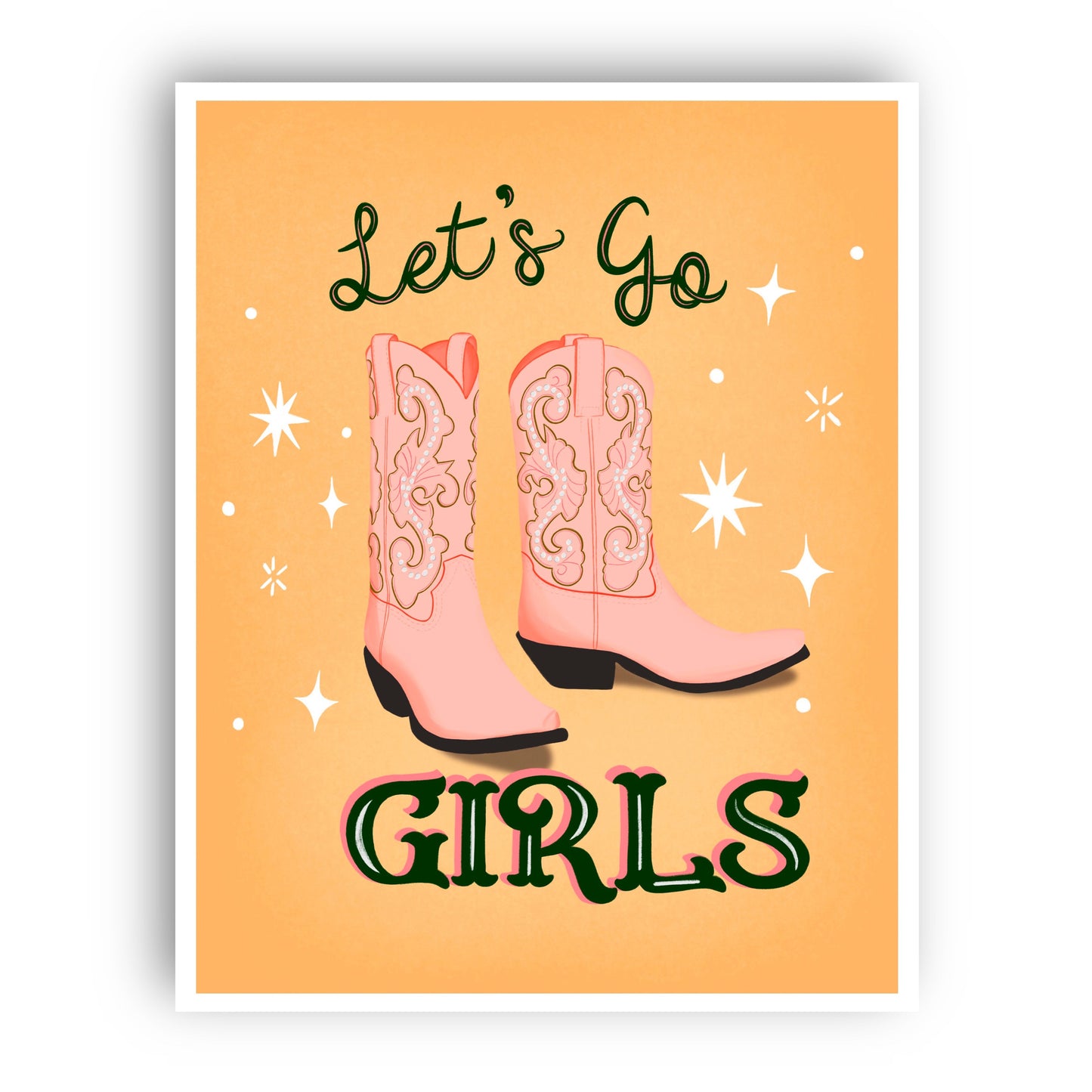 Let's Go Girls Wall Art Print