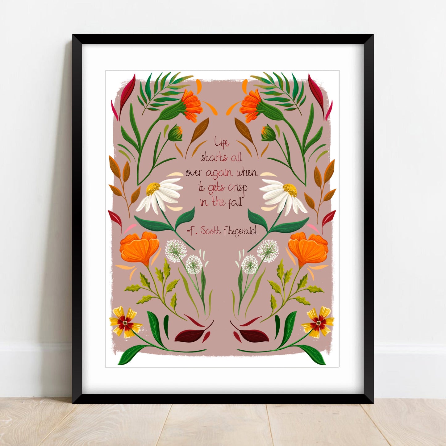 Fall Marigolds Wall Art Print