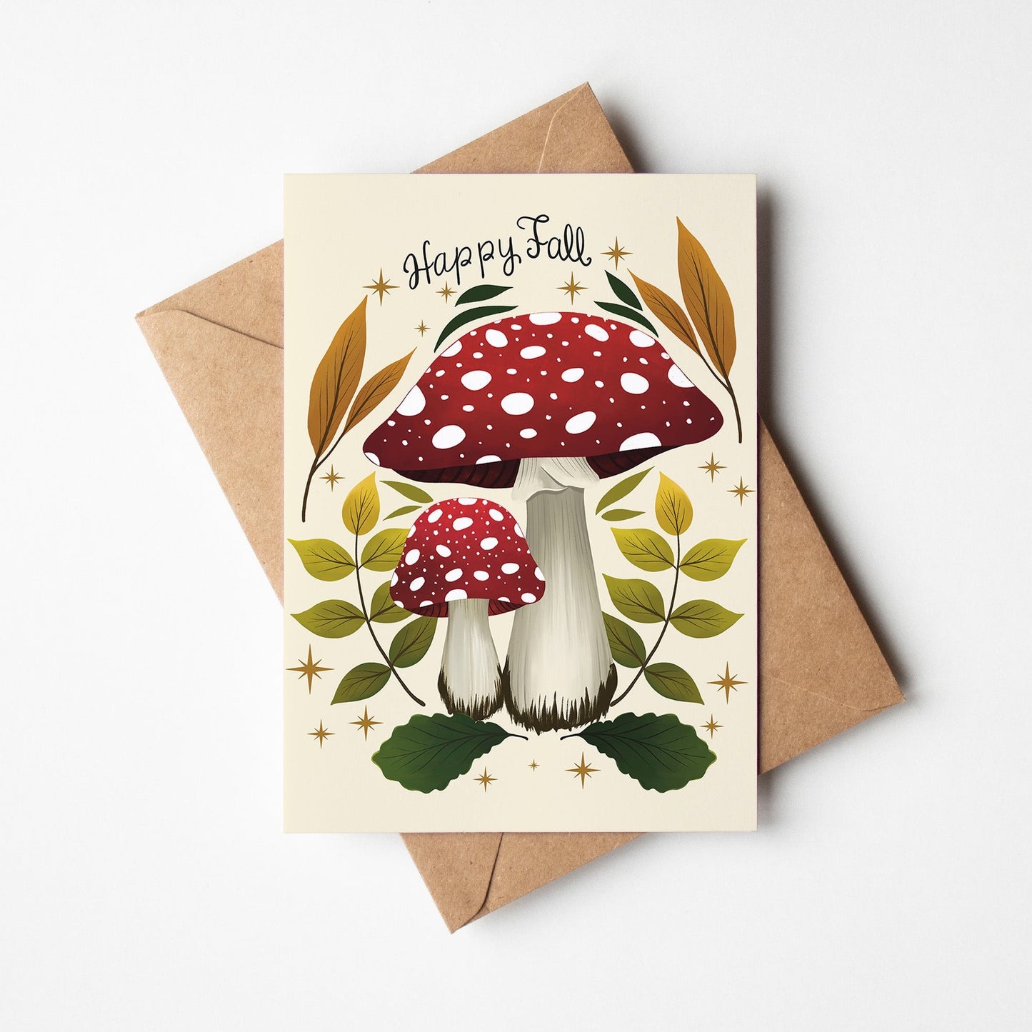 Fall Mushrooms Greeting Card