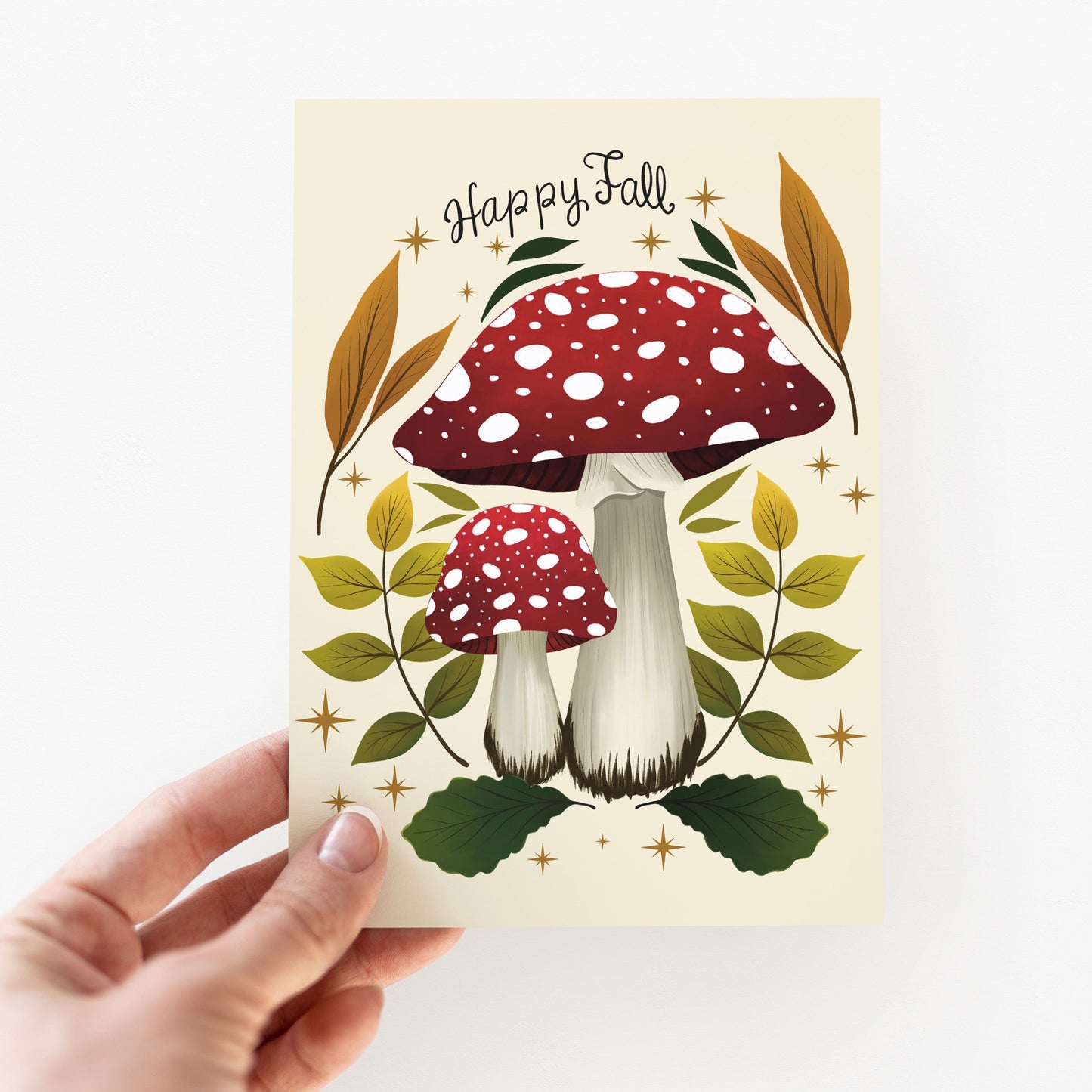 Fall Mushrooms Greeting Card