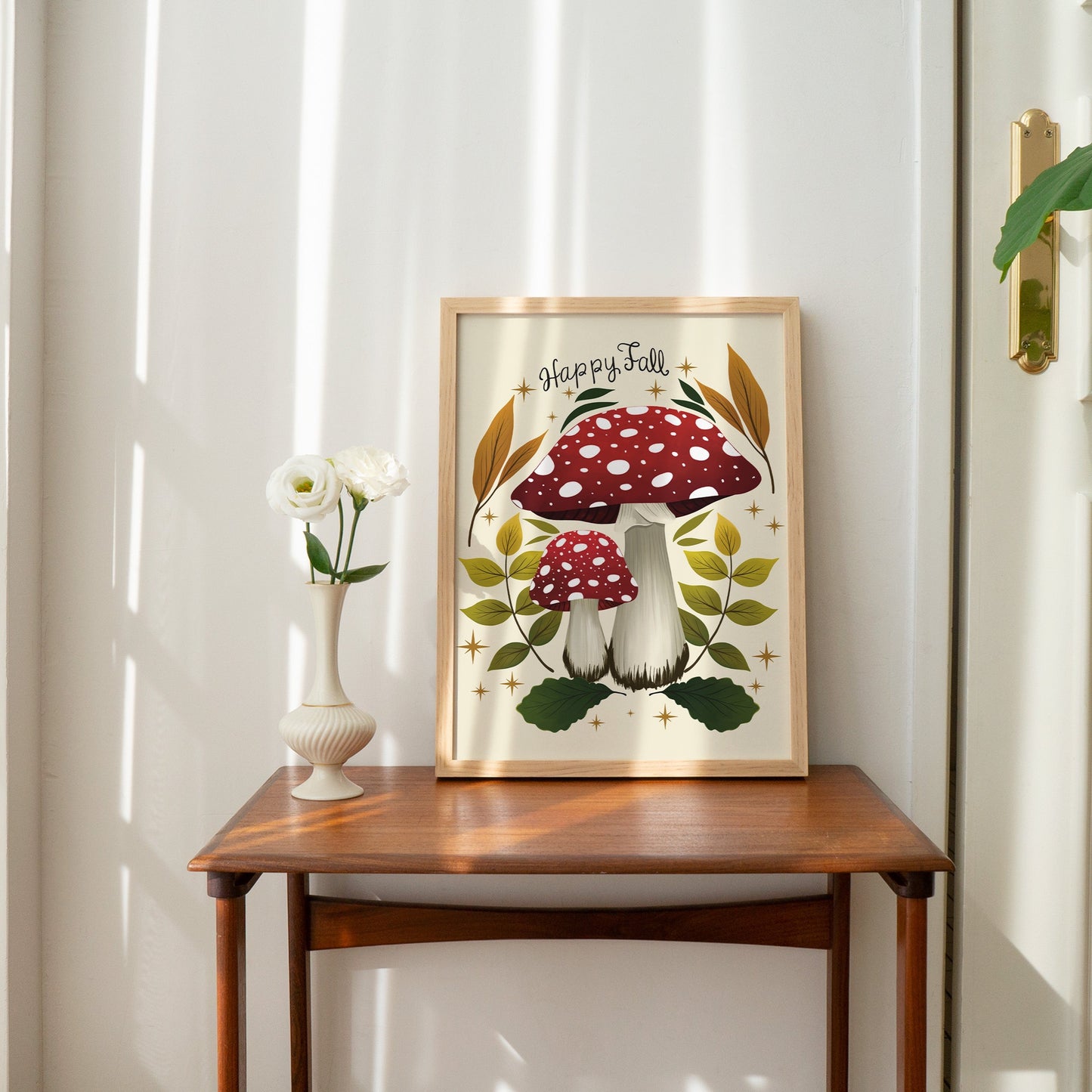 Fall Mushrooms Wall Art Print