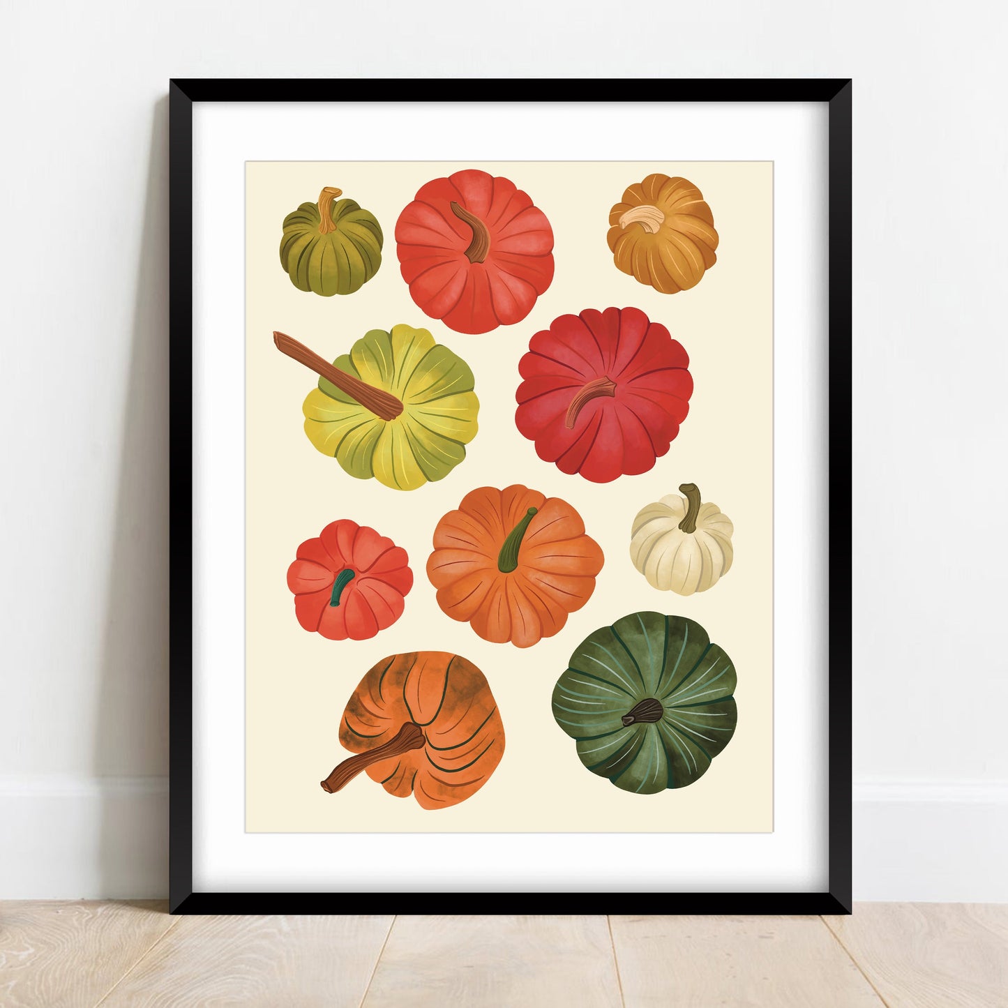 Fall Pumpkins Wall Art Print