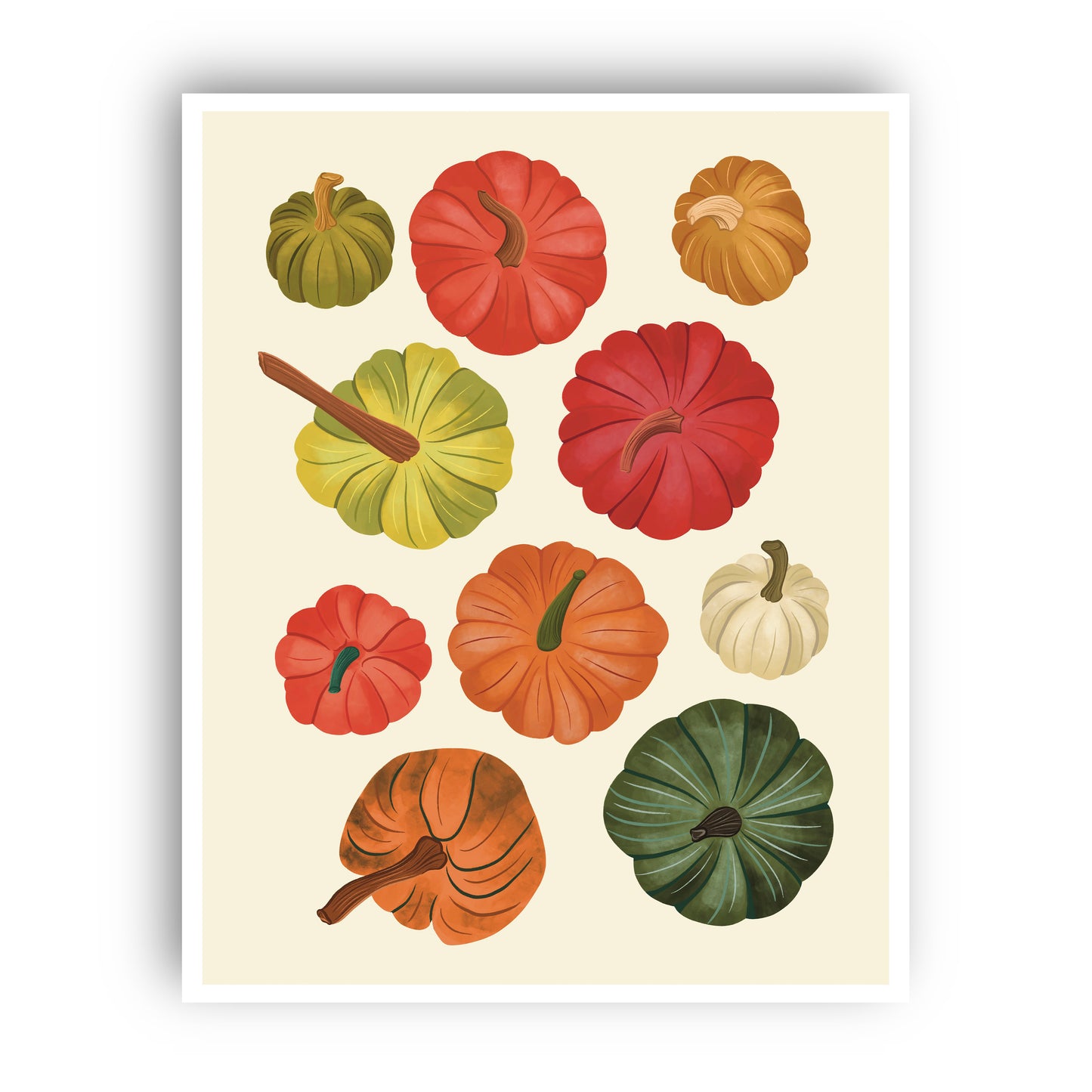 Fall Pumpkins Wall Art Print