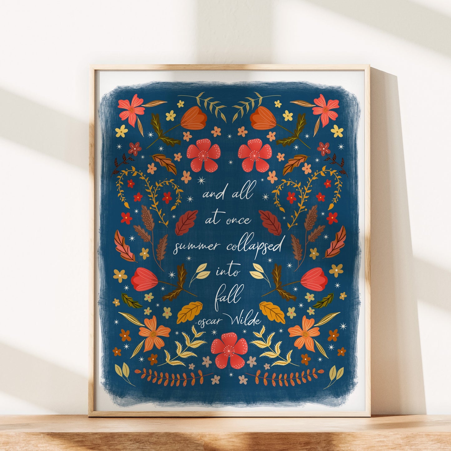 Oscar Wilde Fall Quote Wall Art Print