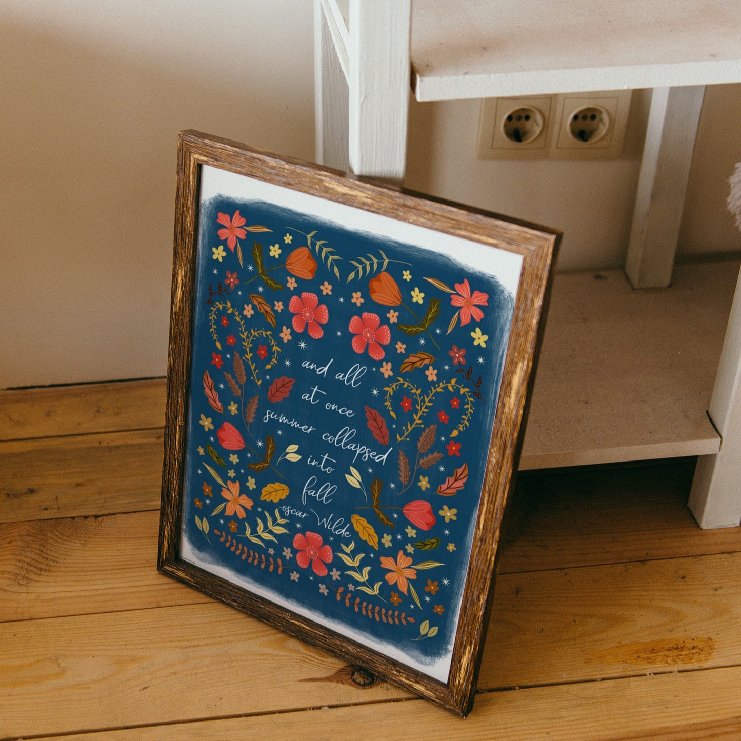 Oscar Wilde Fall Quote Wall Art Print