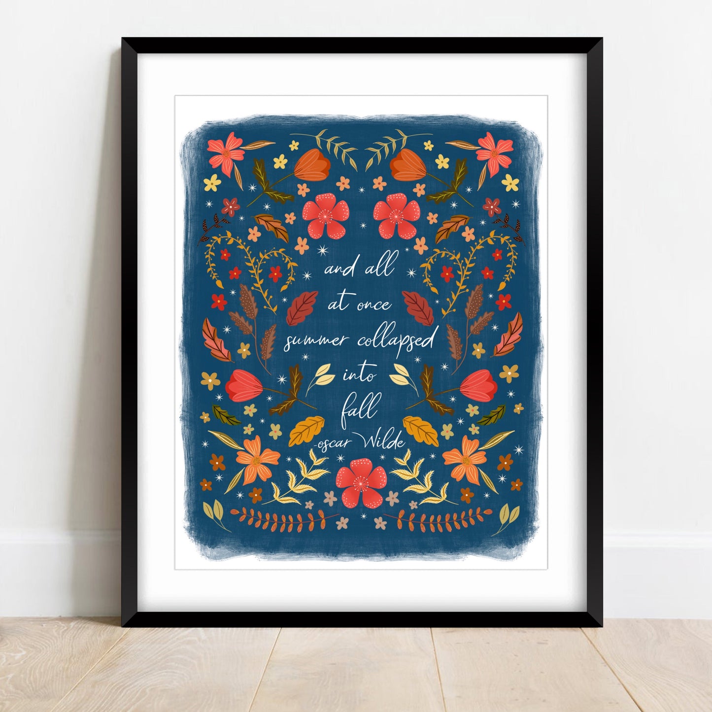 Oscar Wilde Fall Quote Wall Art Print