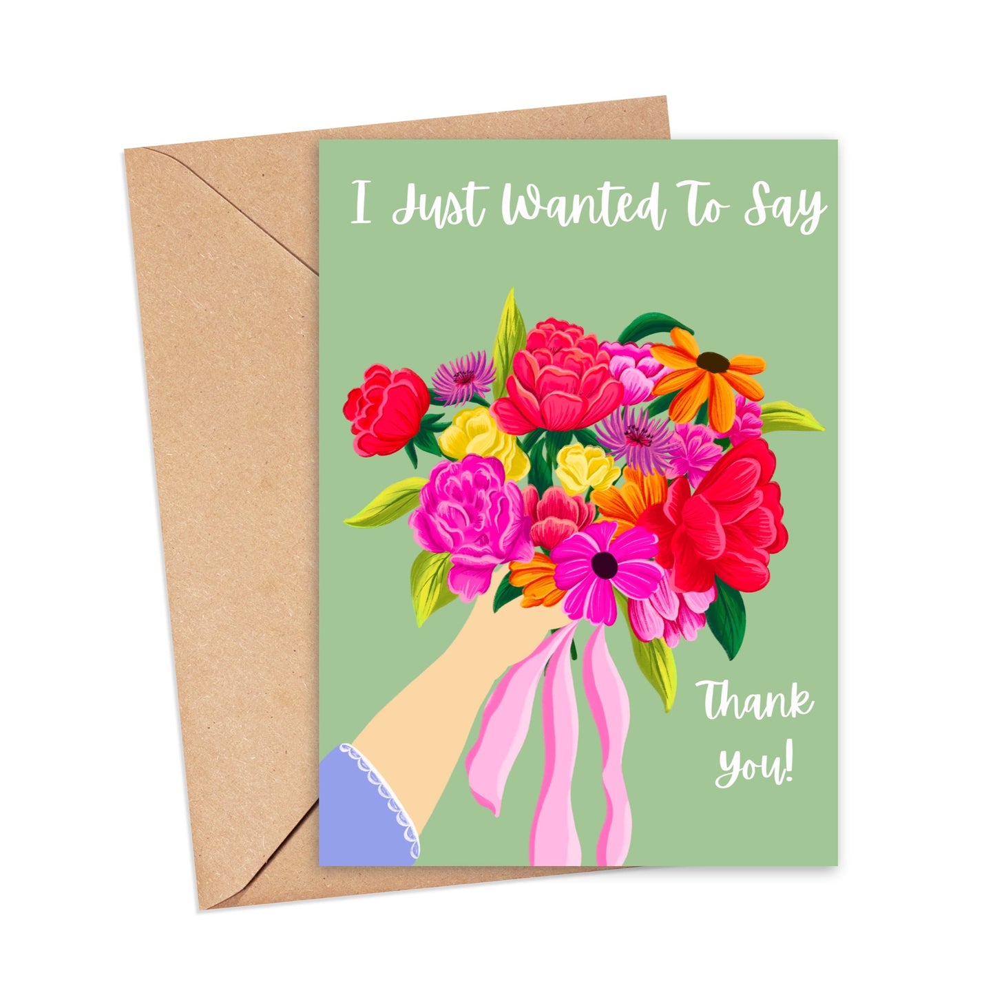 Flower Bouquet Thank You Card