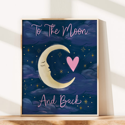 To The Moon And Back Wall Art Print