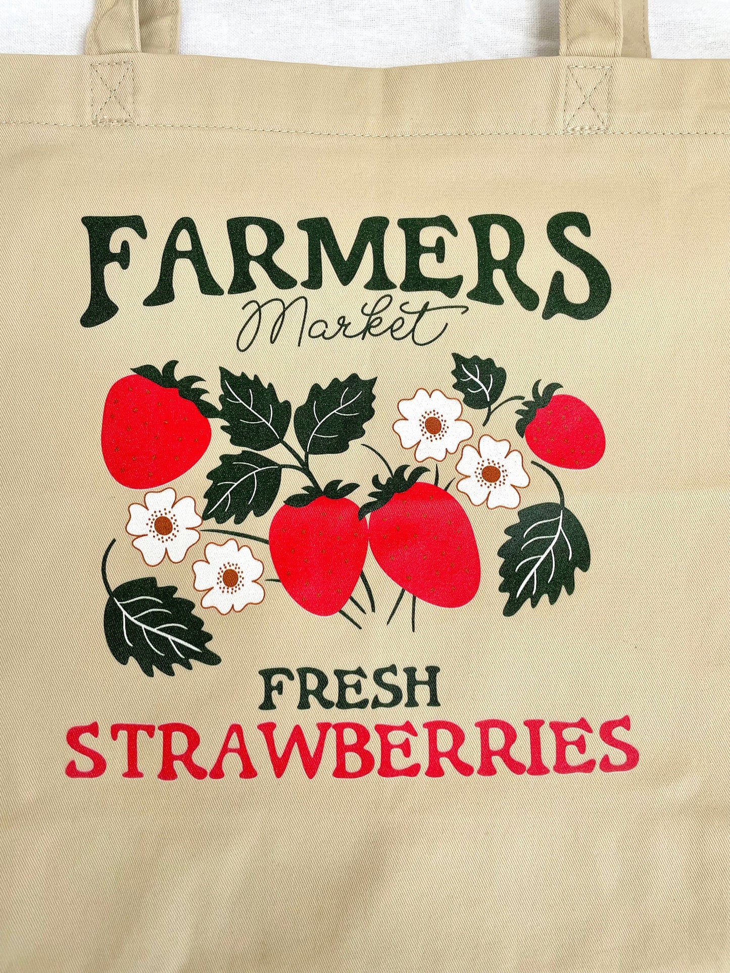 Farmer's Market Strawberry Tote Bag