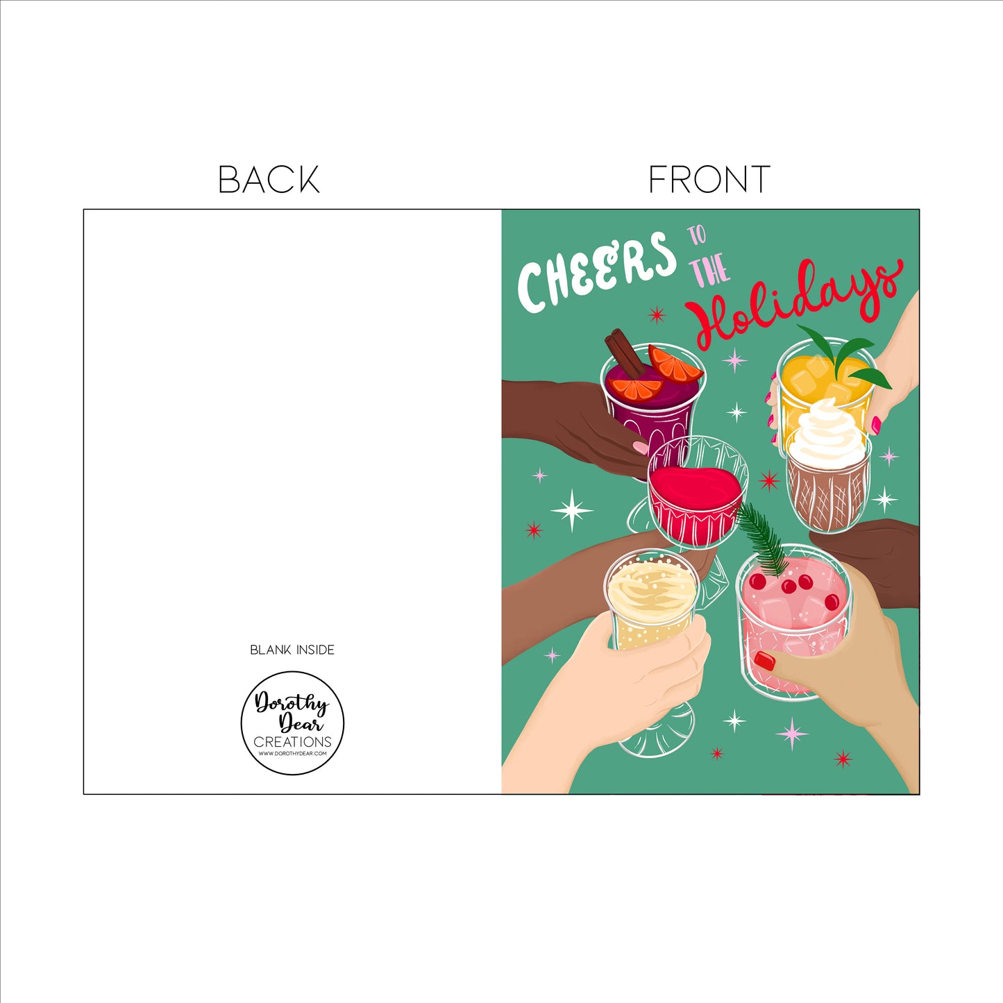 Cheers To The Holidays Greeting Card