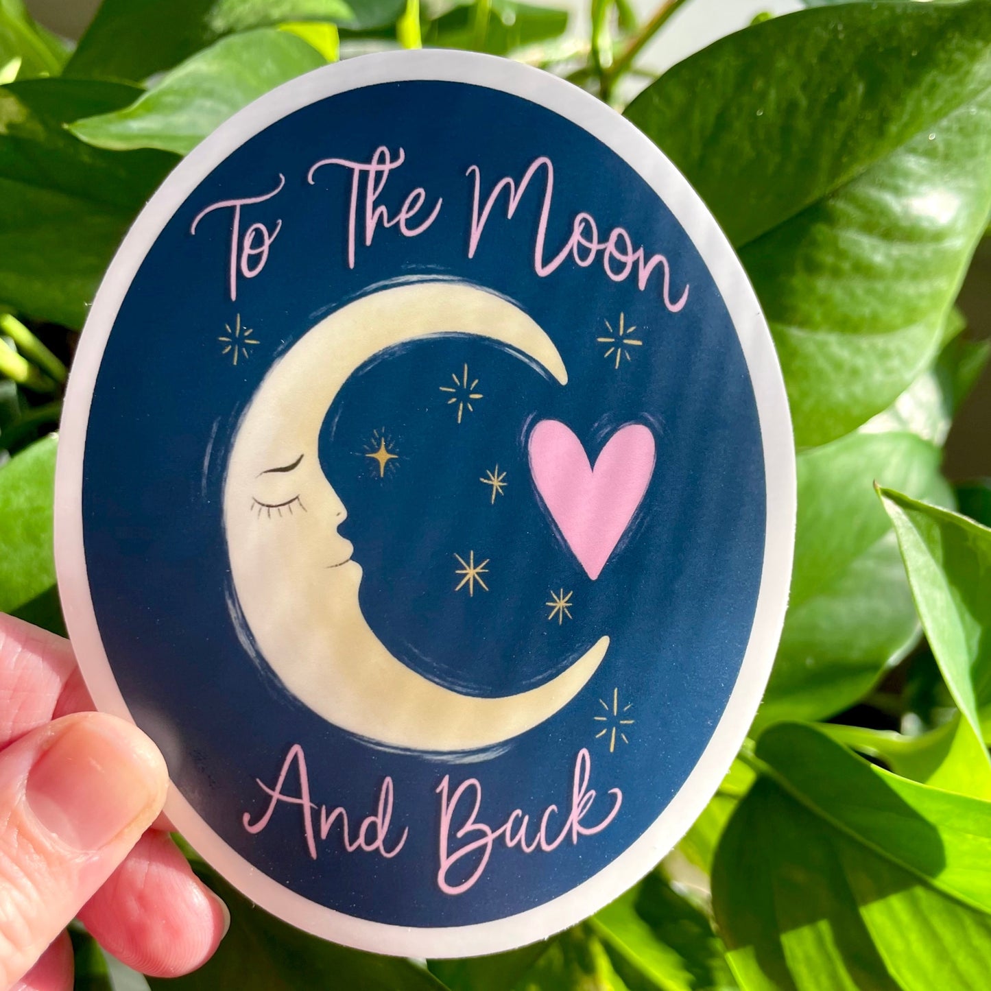 To The Moon and Back Sticker