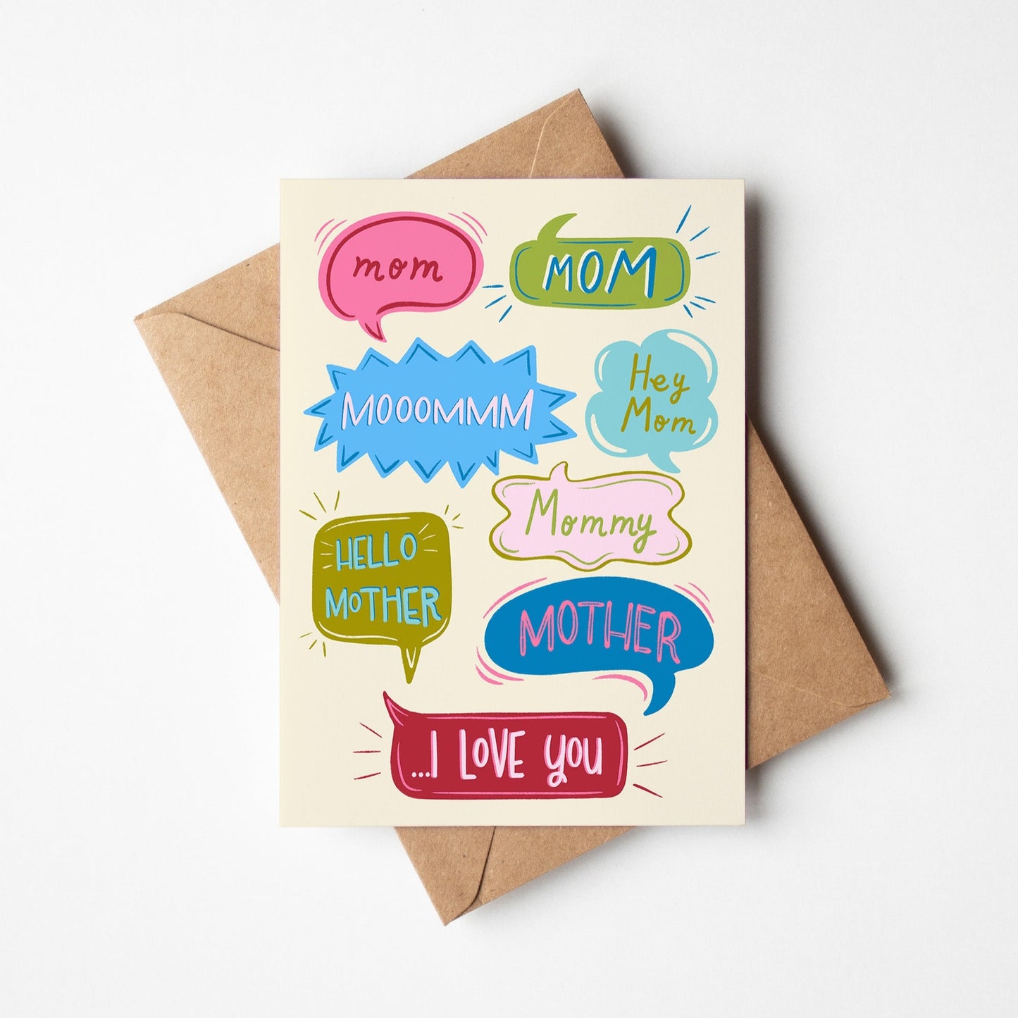 Mom I Love You Mother's Day Card