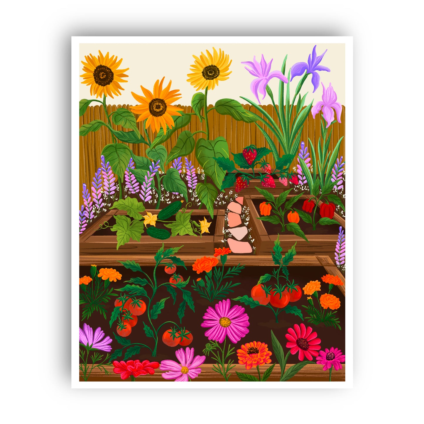 Summer Garden Wall Art Print