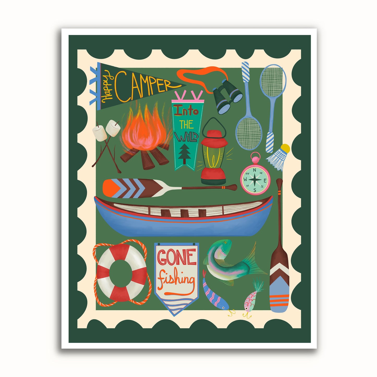 Summer Camp Wall Art Print