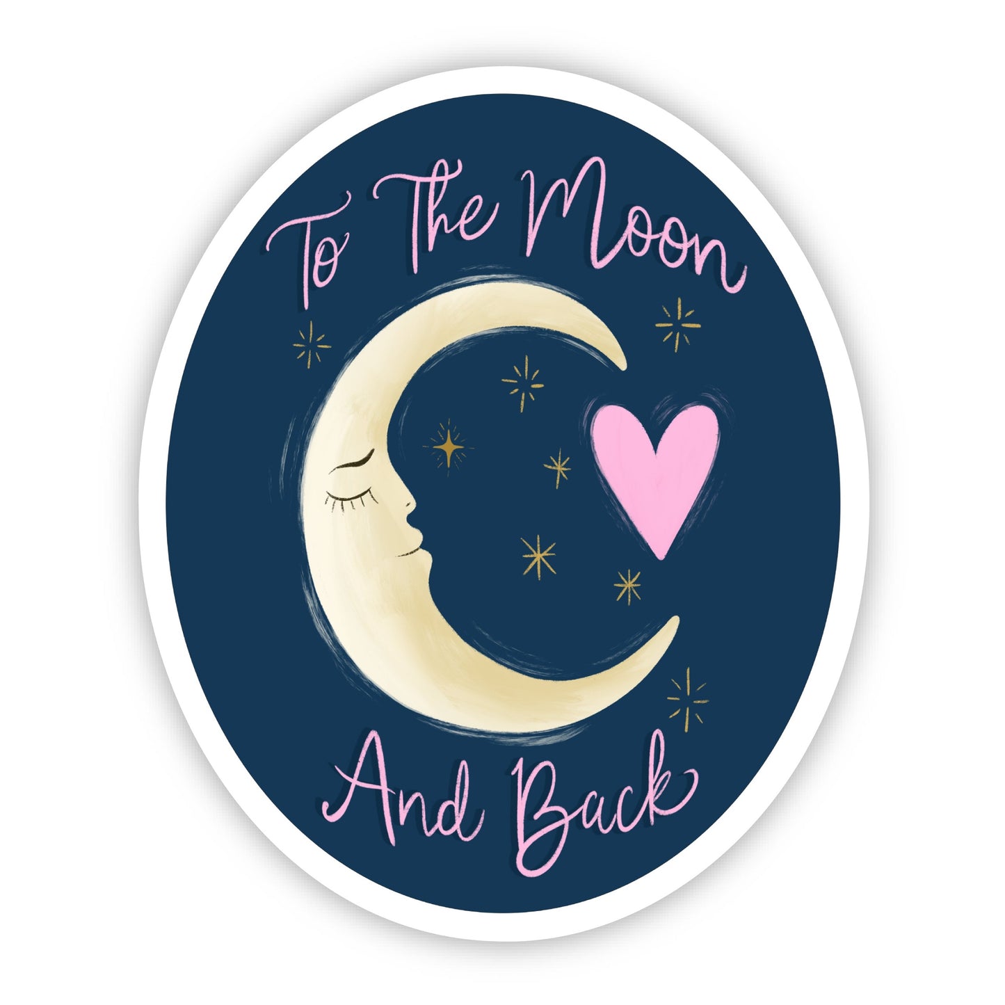To The Moon and Back Sticker