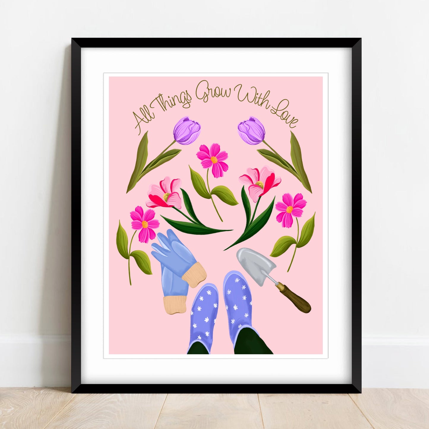 All Things Grow With Love Wall Art Print