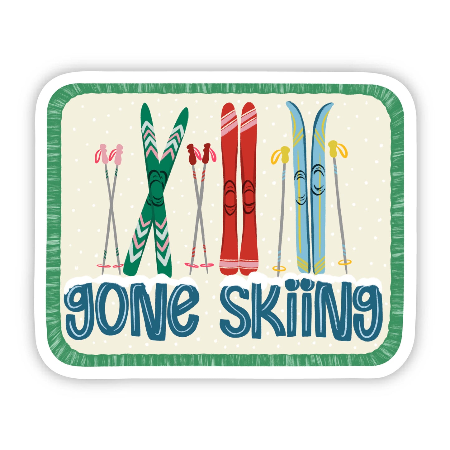 Gone Skiing Sticker