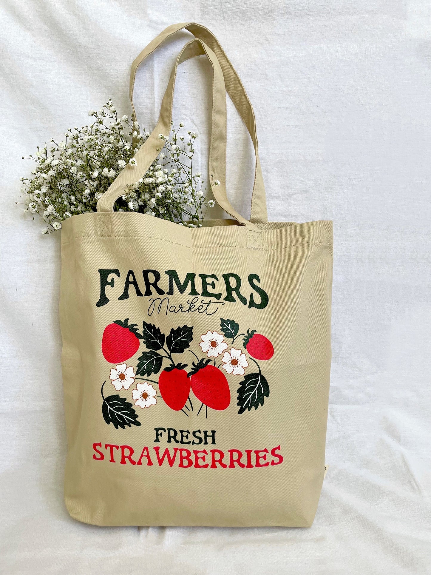 Farmer's Market Strawberry Tote Bag